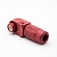 Surlok Plus Right Angle 120A Plug and Socket 8mm Red IP65 Busbar Lug Battery Storage Connector