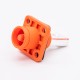 Surlok Power Connectors 8mm Right Angle Plug Socket Orange IP65 120A Busbar Lug One Pair