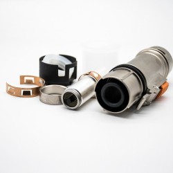 12mm HVIL High Voltage Interlock Connector 1Pin 350A Straight Plug Metal Shell