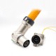500A High Current High Voltage Interlock Connector 1Pin 14mm Right Angled Plug Metal Shell 500A High Current High Voltage Interlock Connector 1Pin 14mm Right Angled Plug Metal Shell