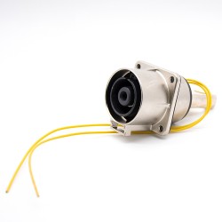 500A High Current High Voltage Interlock Connector 1Pin 14mm  Right Angled Plug Metal Shell