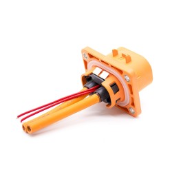50A 2 Pin 3.6mm HVIL Connector High Voltage Interlock Straight Socket Plastic Shell A Key