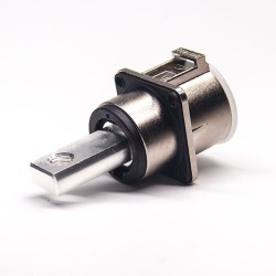 Coaxial High Voltage Connector 1 Pos Straight Metal Socket 4 Hqle Flange 200A