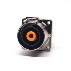 Coaxial High Voltage Connector 1 Pos Straight Metal Socket 4 Hqle Flange 200A