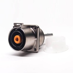 Connector For High Voltage Straight 2 Pin 200A Metal Socket 4 Hqle Flange