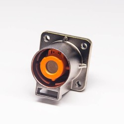 Connector For High Voltage Straight Socket 2 Pin Meta 4 Hqle Flange 200A