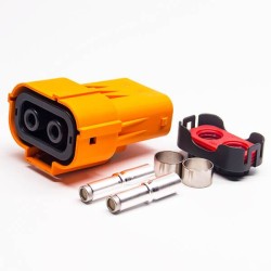 High Voltage Coax Connector 6mm A Code Straight 150A 2 Pin Plastic Plug