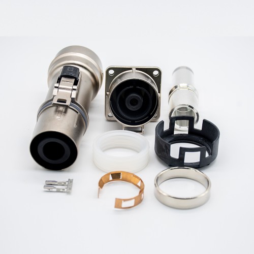 High Voltage Connection 1 Pin 180° Metal Socket&Plug 500A Straight Shield High Voltage Connection 1 Pin 180° Metal Socket&Plug 500A Straight Shield