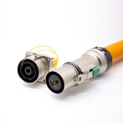 High Voltage Connection 1 Pin 180° Metal Socket&Plug 500A Straight Shield