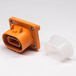 High Voltage Connection 2 Pin 180° Plastic Socket 150A