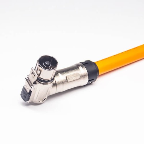 High Voltage Connector Adapter 2 Pin Metal 200A 90° Shield Cable of 25CM High Voltage Connector Adapter 2 Pin Metal 200A 90° Shield Cable of 25CM