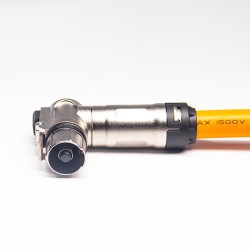 High Voltage Interlock Connector 1 Pin HVSL Plug 8mm 200A Right Angle Metal For 50mm2 Cable 0.25M