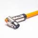 High Voltage Interlock Connector 1 Pin HVSL Plug 8mm 200A Right Angle Metal For 50mm2 Cable 0.25M High Voltage Interlock Connector 1 Pin HVSL Plug 8mm 200A Right Angle Metal For 50mm2 Cable 0.25M