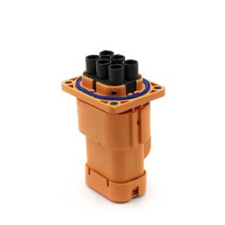 High Voltage Interlock Connector Low Current Plug 6Pin 40A 6mm2 Straight Plastic