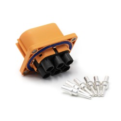 High Voltage Interlock Connector Low Current Plug 6Pin 40A 6mm2 Straight Plastic