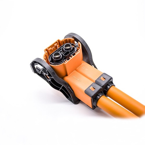 High Voltage Safety Lock Cable 2 Pin Right Angle HVSL Plug Plastic 8mm 200A For 50mm2 0.25M High Voltage Safety Lock Cable 2 Pin Right Angle HVSL Plug Plastic 8mm 200A For 50mm2 0.25M