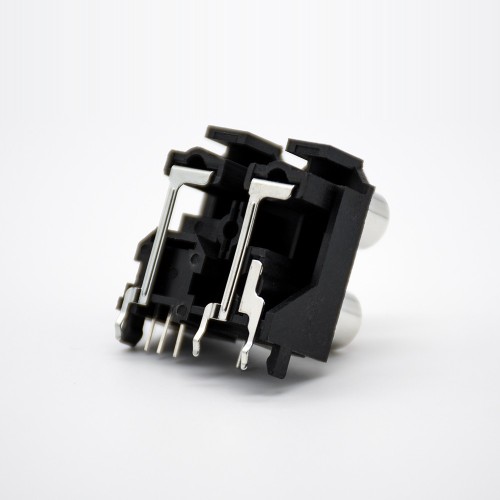 Fiber Optic Module jack and 3 RCA Jack Right angle panel mount with self tapping hole Fiber Optic Module jack and 3 RCA Jack Right angle panel mount with self tapping hole