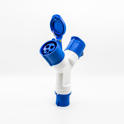 Y Type Industrial Connector Socket 3P 16A 380V-415V 2P+E 6h IP44