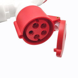 Y Type Industrial Connector Socket 5P 32A 380V-415V 3P+E+N 6h IP44
