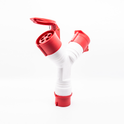 Y Type Industrial Connector Socket 5P 32A 380V-415V 3P+E+N 6h IP44
