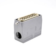 10 Pin Electrical Connector Heavy Duty H16A Female Butt-joint Male Silver Plating Size M25 Bulkhead Mounting