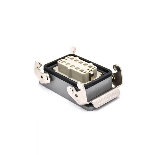 Connector Heavy Duty H10T Hasp Female Butt-joint Male 10 Pin Silver Plating Size PG29 Bulkhead Mounting Connector Heavy Duty H10T Hasp Female Butt-joint Male 10 Pin Silver Plating Size PG29 Bulkhead Mounting