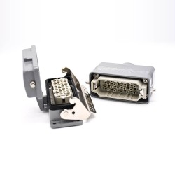 Crimper For Heavy Duty Connectors H16B Female Butt-joint Male 20Pin Silver Plating Size M32 Bulkhead Mounting