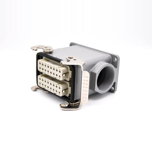 Heavy Duty 32 Pin Connector PG29 Male female Butt-Joint H32A Shell Hasp High Surfice Mounting High Top Cable Entry Heavy Duty 32 Pin Connector PG29 Male female Butt-Joint H32A Shell Hasp High Surfice Mounting High Top Cable Entry