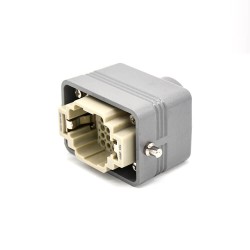 Heavy Duty Connector H6B 24 Pin Male Without Contacts Male Docking Type Female M25 Bulkhead Mounting