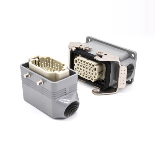 Heavy Duty Connectors H10B Surface Mounting Female Docking Type Male 24Pin Silver Plating Size M32 Entry Heavy Duty Connectors H10B Surface Mounting Female Docking Type Male 24Pin Silver Plating Size M32 Entry