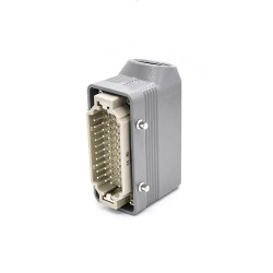 Heavy Duty Pin Connectors 40Pin Bulkhead Mounting H16B Female Butt-joint Male Plastic Button Silver Plating Size PG21
