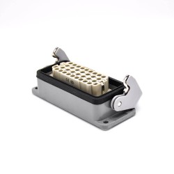 Heavy Duty Rectangular Connectors Female Butt-joint Male 36Pin H16B Male Without Contacts Size M40 Bulkhead Mounting