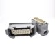 Rectangular waterproof connector heavy-duty 64-core H24B shell male and female butt PG21 surface mount Rectangular waterproof connector heavy-duty 64-core H24B shell male and female butt PG21 surface mount