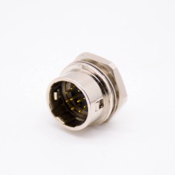 Elecbee 6 pin Connector Male Receptacle 10 Pin Straight Solder type Back Mount HR10 Circular Push-Pull Connector