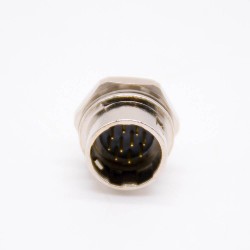 Elecbee 6 pin Connector Male Receptacle 10 Pin Straight Solder type Back Mount HR10 Circular Push-Pull Connector