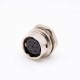 Elecje HR10 Circular Connector Female Receptacle 7 Pin Straight PCB Through Hole Back Mount Circular Push-Pull Connector