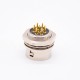 Elecje HR10 Circular Connector Female Receptacle 7 Pin Straight PCB Through Hole Back Mount Circular Push-Pull Connector