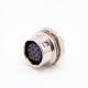 Elecje HR10 Connectors Female Receptacle 12 Pin Straight Solder Cup Back Mount Circular Push-Pull Connector