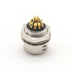 Elecje HR10 Connectors Female Receptacle 12 Pin Straight Solder Cup Back Mount Circular Push-Pull Connector