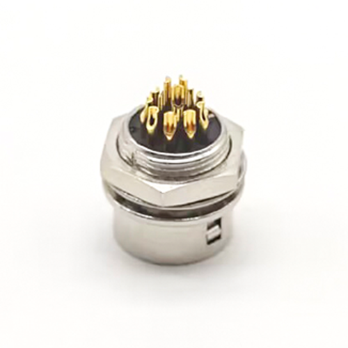 Elecje HR10 Connectors Female Receptacle 12 Pin Straight Solder Cup Back Mount Circular Push-Pull Connector