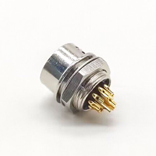 Elecje HR10 Connectors Female Receptacle 12 Pin Straight Solder Cup Back Mount Circular Push-Pull Connector