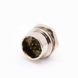 HR10 12 pin Male Receptacle Straight Solder type Back Mount HR10 Circular Push-Pull Connector