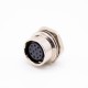 HR10 Elecje Connectors Female Receptacle 12 Pin Straight PCB Through Hole Back Mount Circular Push-Pull Connector