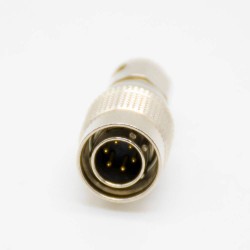 HR10 Elecje Male Plug 6 Pin Straight Solder Cup for Cable Circular Push-Pull Connector 5pcs
