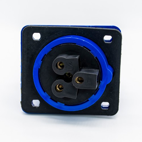 16A IEC60309 3pin 220V-250V 2P+E IP44 CEE Industrial Panel Mount Angle Type Socket 16A IEC60309 3pin 220V-250V 2P+E IP44 CEE Industrial Panel Mount Angle Type Socket