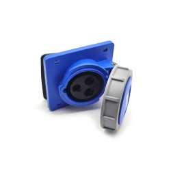 CEE Receptacle IP67 16A 3pin Panel Mount Receptacle Angle Type