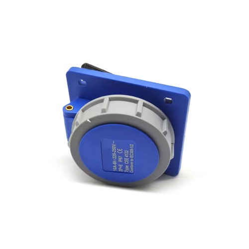 CEE Receptacle IP67 16A 3pin Panel Mount Receptacle Angle Type CEE Receptacle IP67 16A 3pin Panel Mount Receptacle Angle Type