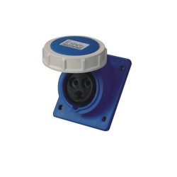 CEE Socket 32A 3pin 220V-250V 50/60Hz 2P+E IP67 IEC60309 Panel Mount Receptacle Angle Type