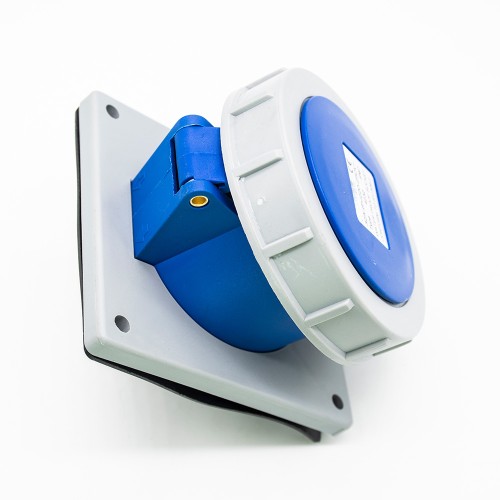 CEE Socket 32A 3pin 220V-250V 50/60Hz 2P+E IP67 IEC60309 Panel Mount Receptacle Angle Type CEE Socket 32A 3pin 220V-250V 50/60Hz 2P+E IP67 IEC60309 Panel Mount Receptacle Angle Type