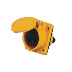 IEC60309 16A 3pin 110V-130V 50/60Hz 2P+E 4h 2P+E IP44 CEE Industrial Panel Mount Receptacle Angle Type